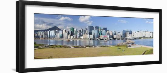 Runway Park on Old Kai Tak Airport and Skyscrapers of Kwun Tong, Kai Tak, Kowloon, Hong Kong-Ian Trower-Framed Photographic Print