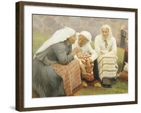 Ruokokoski Women by Albert Edelfelt, Finland 19th Century Detail-null-Framed Giclee Print