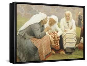 Ruokokoski Women by Albert Edelfelt, Finland 19th Century Detail-null-Framed Stretched Canvas