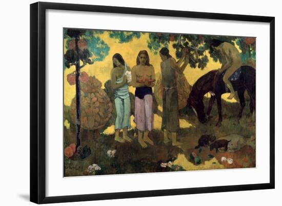 Rupe Rupe (Fruit Gatherin), 1899-Paul Gauguin-Framed Giclee Print