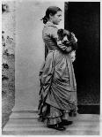 British Author/Illustrator Beatrix Potter Posing Outside with Her Dog at Age 15-Rupert Potter-Stretched Canvas