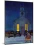 "Rural Church at Night," December 30, 1944-Mead Schaeffer-Mounted Premium Giclee Print