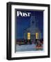 "Rural Church at Night," Saturday Evening Post Cover, December 30, 1944-Mead Schaeffer-Framed Giclee Print