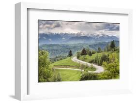 Rural Countryside and Carpathian Mountains Near Bran Castle at Pestera, Transylvania, Romania-Matthew Williams-Ellis-Framed Photographic Print