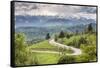 Rural Countryside and Carpathian Mountains Near Bran Castle at Pestera, Transylvania, Romania-Matthew Williams-Ellis-Framed Stretched Canvas