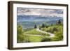 Rural Countryside and Carpathian Mountains Near Bran Castle at Pestera, Transylvania, Romania-Matthew Williams-Ellis-Framed Photographic Print