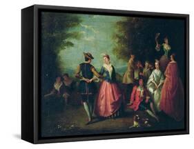 Rural Entertainment-Nicolas Lancret-Framed Stretched Canvas