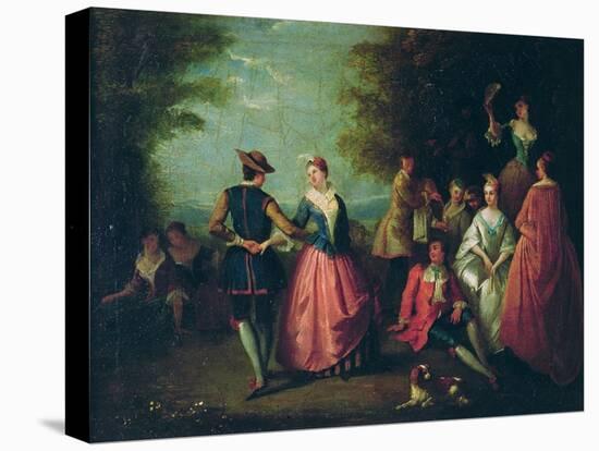 Rural Entertainment-Nicolas Lancret-Stretched Canvas