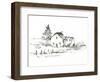 Rural Farmhouse Study II-Ethan Harper-Framed Art Print