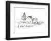 Rural Farmhouse Study II-Ethan Harper-Framed Art Print