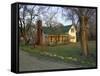 Rural Home with a Screened Porch-null-Framed Stretched Canvas