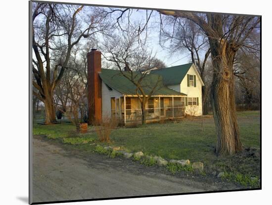 Rural Home with a Screened Porch-null-Mounted Premium Photographic Print