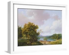 Rural Landscape, 19th Century-Barend Cornelis Koekkoek-Framed Giclee Print