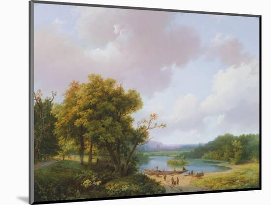 Rural Landscape, 19th Century-Barend Cornelis Koekkoek-Mounted Giclee Print