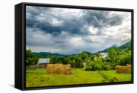 Rural Landscape in Maramures-David Ionut-Framed Stretched Canvas