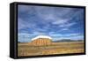 Rural Landscape of Haystack.-gjphotography-Framed Stretched Canvas