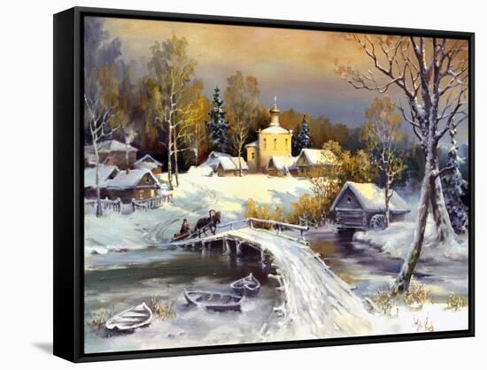 Rural Landscape, Oil On A Canvas-balaikin2009-Framed Stretched Canvas