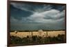Rural Landscape with Dramatic Sky over Farmland-null-Framed Photographic Print