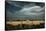 Rural Landscape with Dramatic Sky over Farmland-null-Framed Stretched Canvas