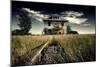 Rural Landscape with Dramatic Sky-null-Mounted Photographic Print