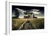 Rural Landscape with Dramatic Sky-null-Framed Premium Photographic Print