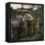 Rural Love-Jules Bastien-Lepage-Framed Stretched Canvas