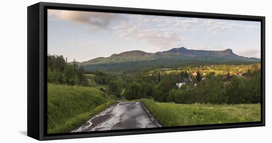 Rural Maramures Landscape at Sunrise, Breb (Brebre), Maramures, Romania, Europe-Matthew Williams-Ellis-Framed Stretched Canvas