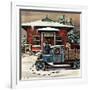 "Rural Post Office at Christmas," December 13, 1947-Stevan Dohanos-Framed Giclee Print