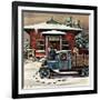 "Rural Post Office at Christmas," December 13, 1947-Stevan Dohanos-Framed Giclee Print