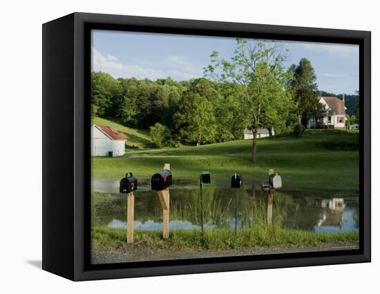 Rural Postboxes, West Virginia, USA-Ethel Davies-Framed Stretched Canvas