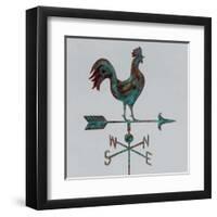 Rural Relic Rooster-Arnie Fisk-Framed Art Print