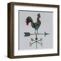 Rural Relic Rooster-Arnie Fisk-Framed Art Print