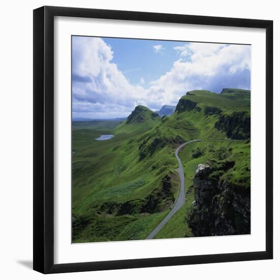 Rural Road in the Beinn Edra Range, Near Staffin, Isle of Skye, Scotland, United Kingdom, Europe-Roy Rainford-Framed Premium Photographic Print