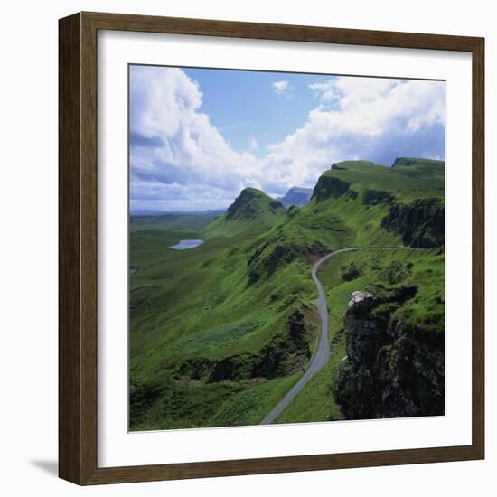 Rural Road in the Beinn Edra Range, Near Staffin, Isle of Skye, Scotland, United Kingdom, Europe-Roy Rainford-Framed Photographic Print