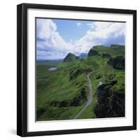 Rural Road in the Beinn Edra Range, Near Staffin, Isle of Skye, Scotland, United Kingdom, Europe-Roy Rainford-Framed Photographic Print