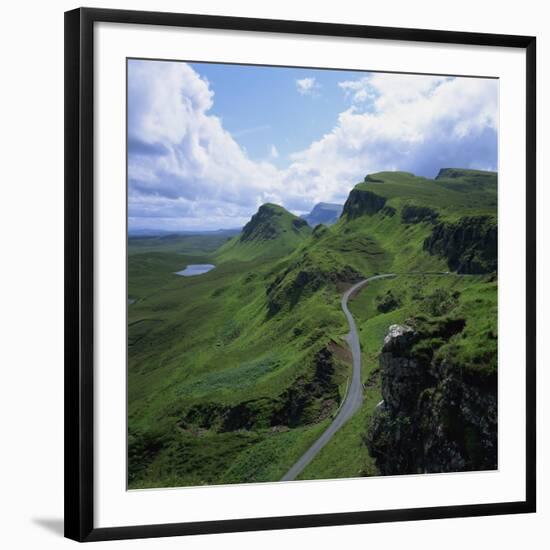 Rural Road in the Beinn Edra Range, Near Staffin, Isle of Skye, Scotland, United Kingdom, Europe-Roy Rainford-Framed Photographic Print