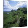 Rural Road in the Beinn Edra Range, Near Staffin, Isle of Skye, Scotland, United Kingdom, Europe-Roy Rainford-Mounted Photographic Print