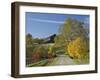 Rural Road Through Bluegrass in Autumn Near Lexington, Kentucky, USA-Adam Jones-Framed Photographic Print