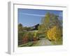 Rural Road Through Bluegrass in Autumn Near Lexington, Kentucky, USA-Adam Jones-Framed Photographic Print