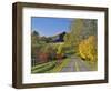 Rural Road Through Bluegrass in Autumn Near Lexington, Kentucky, USA-Adam Jones-Framed Photographic Print