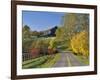 Rural Road Through Bluegrass in Autumn Near Lexington, Kentucky, USA-Adam Jones-Framed Photographic Print