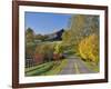 Rural Road Through Bluegrass in Autumn Near Lexington, Kentucky, USA-Adam Jones-Framed Photographic Print