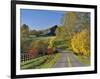 Rural Road Through Bluegrass in Autumn Near Lexington, Kentucky, USA-Adam Jones-Framed Photographic Print