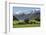 Rural scene of Lake Wanaka backed by snow capped mountains, New Zealand-Ed Rhodes-Framed Photographic Print