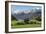 Rural scene of Lake Wanaka backed by snow capped mountains, New Zealand-Ed Rhodes-Framed Photographic Print
