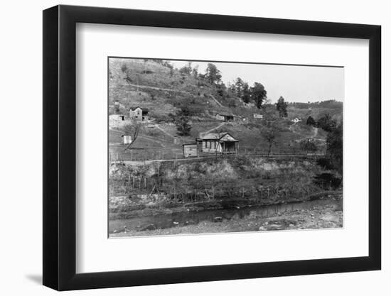 Rural School and Shanties-Lewis Wickes Hine-Framed Photographic Print