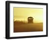 Rural School Bus Driving Along Dusty Country Road, Oregon, USA-William Sutton-Framed Photographic Print