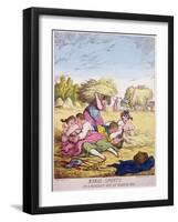 Rural Sports or a Pleasant Way of Making Hay, 1814-Thomas Rowlandson-Framed Giclee Print