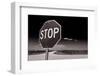 Rural Stop Sign BW-Steve Gadomski-Framed Photographic Print