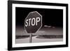 Rural Stop Sign BW-Steve Gadomski-Framed Photographic Print